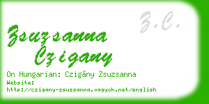 zsuzsanna czigany business card